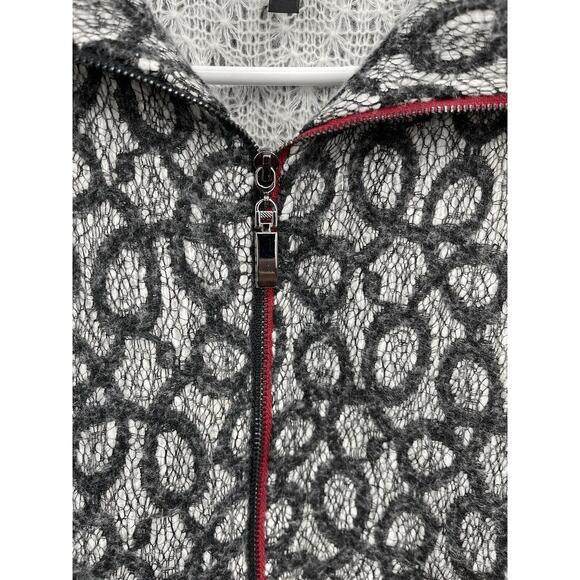 IC By Connie Full Zip Jacket 3/4 Sleeve Gray Size Medium - Picture 3 of 12